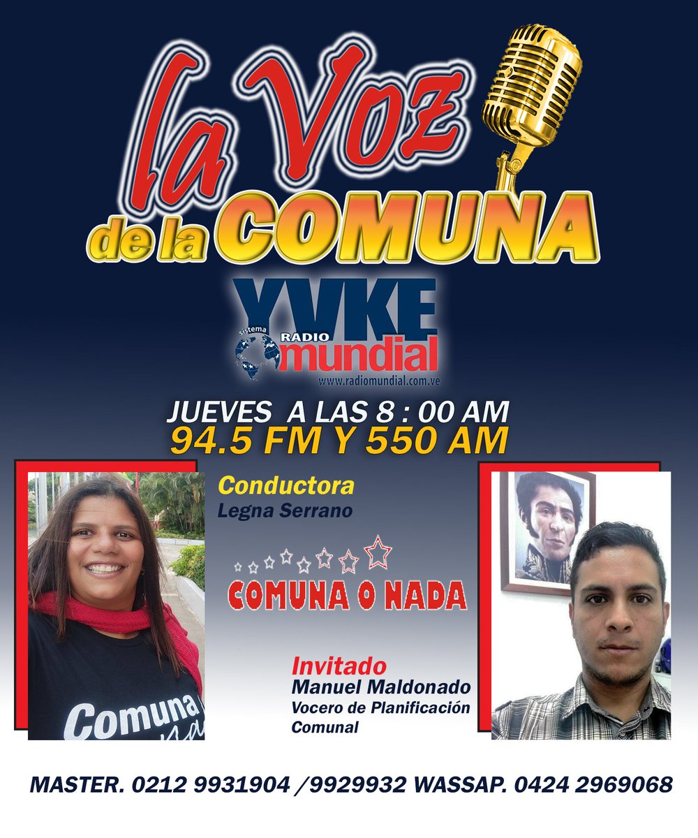 *¡EPA TÚ!* 
Éste Jueves, 25 de Agosto del 2022 
*_NO TE PUEDES_*  
El 3er. Programa de Radio 
*_LA VOZ DE LA COMUNA_*
      *Todos los Jueves* 
           *8AM - 9 AM*