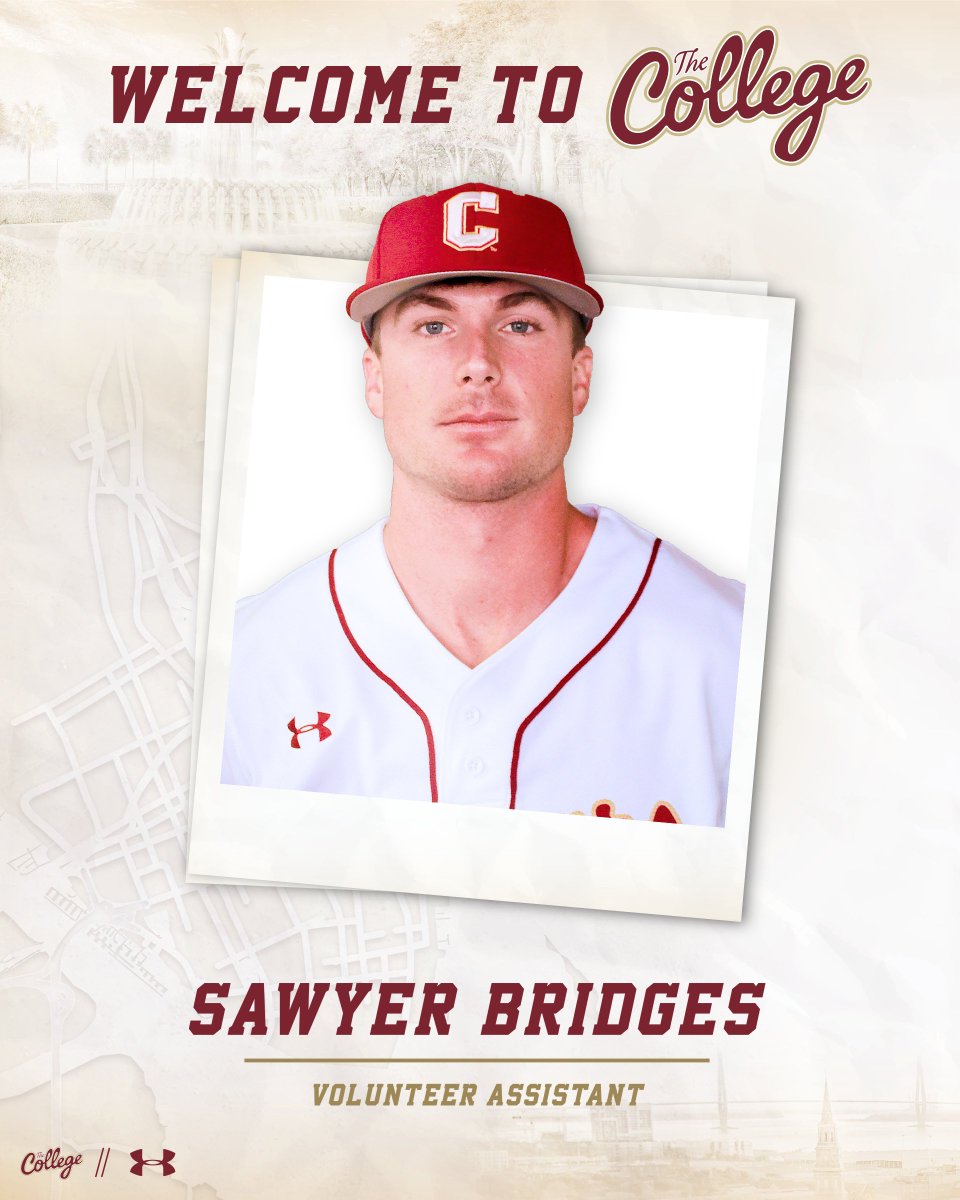 CofCBaseball's tweet photo. Welcome Coach Bridges! Our '23 coaching staff is complete.

🔗 https://t.co/xH6CftkLSM

#TheCollege 🌴⚾️ https://t.co/ab8PGR9xt1