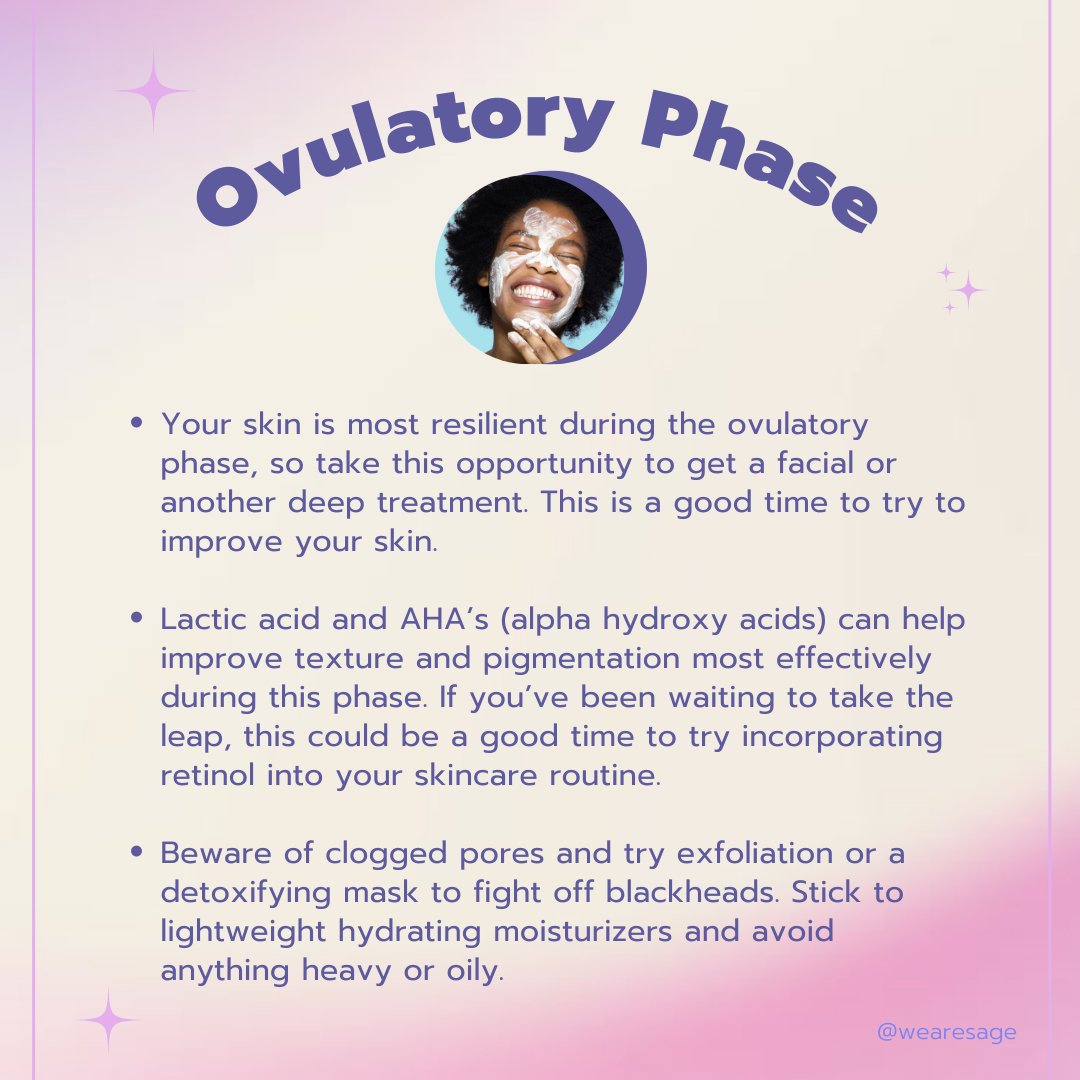 wearesage's tweet photo. Want to know how to sync your skincare with each phase of your cycle? We’ve got you covered! 

Read more here: 
https://t.co/0979VS1cGE https://t.co/Q8YvLYTzTj