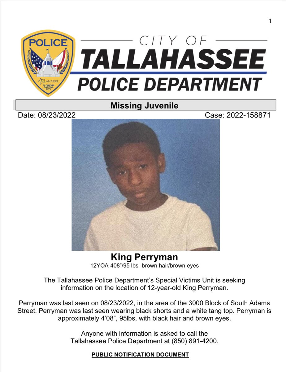 Tallahassee Police tweet media
