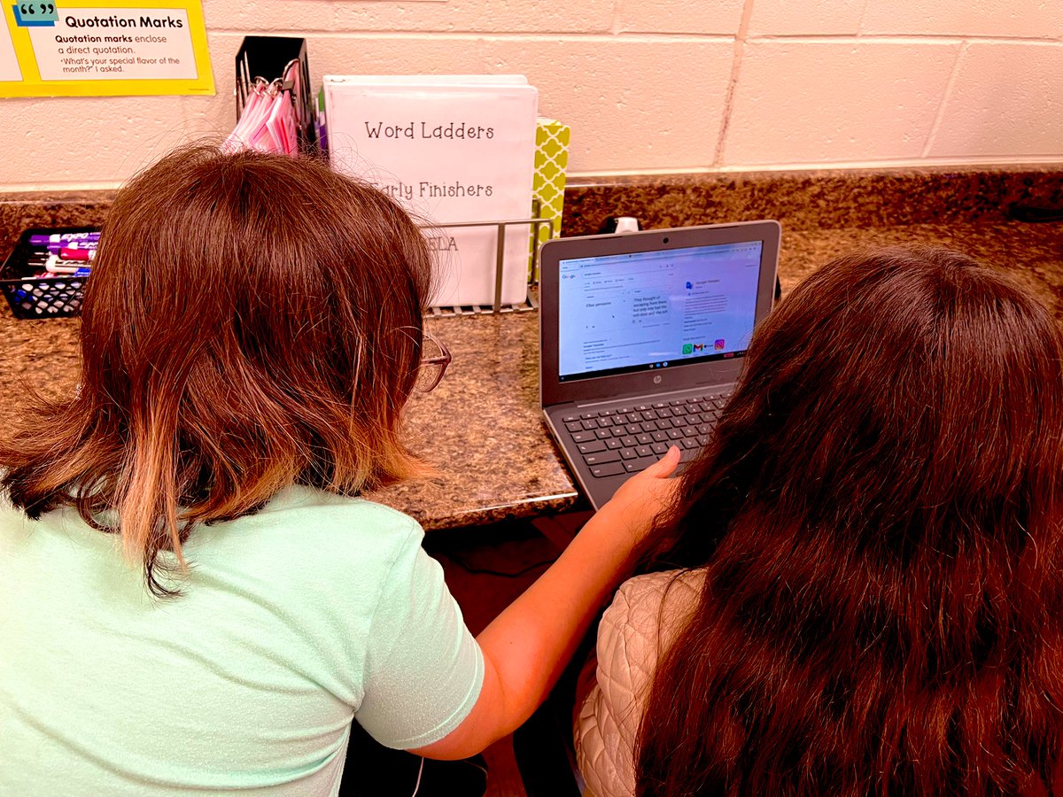 Our teacher hearts were so happy to see our students peer edit their narratives with the use of technology translation help. Watching their faces glow when their friend could understand their thoughts was priceless!! So exciting!