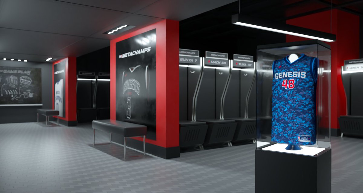 Scope the new home for my <a href="/MetachampsNFT/">MetaChamps⚡️</a> #48 jersey. Some big news dropping soon! #NBA #NFT #MLB