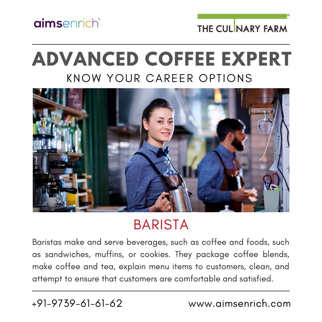 culinary_farm's tweet photo. Know you careers in coffee industry - Barista!
#coffee #certification #expert #careers #careeroptions #India #Bangalore #AIMSENRICH #tcf #theculinaryfarm #tcfindia #coffeeexpert #barista #trading #entrepreneur #cafe #owner #applynow #admissions #illy #training #industry https://t.co/aF9i0uN1f0