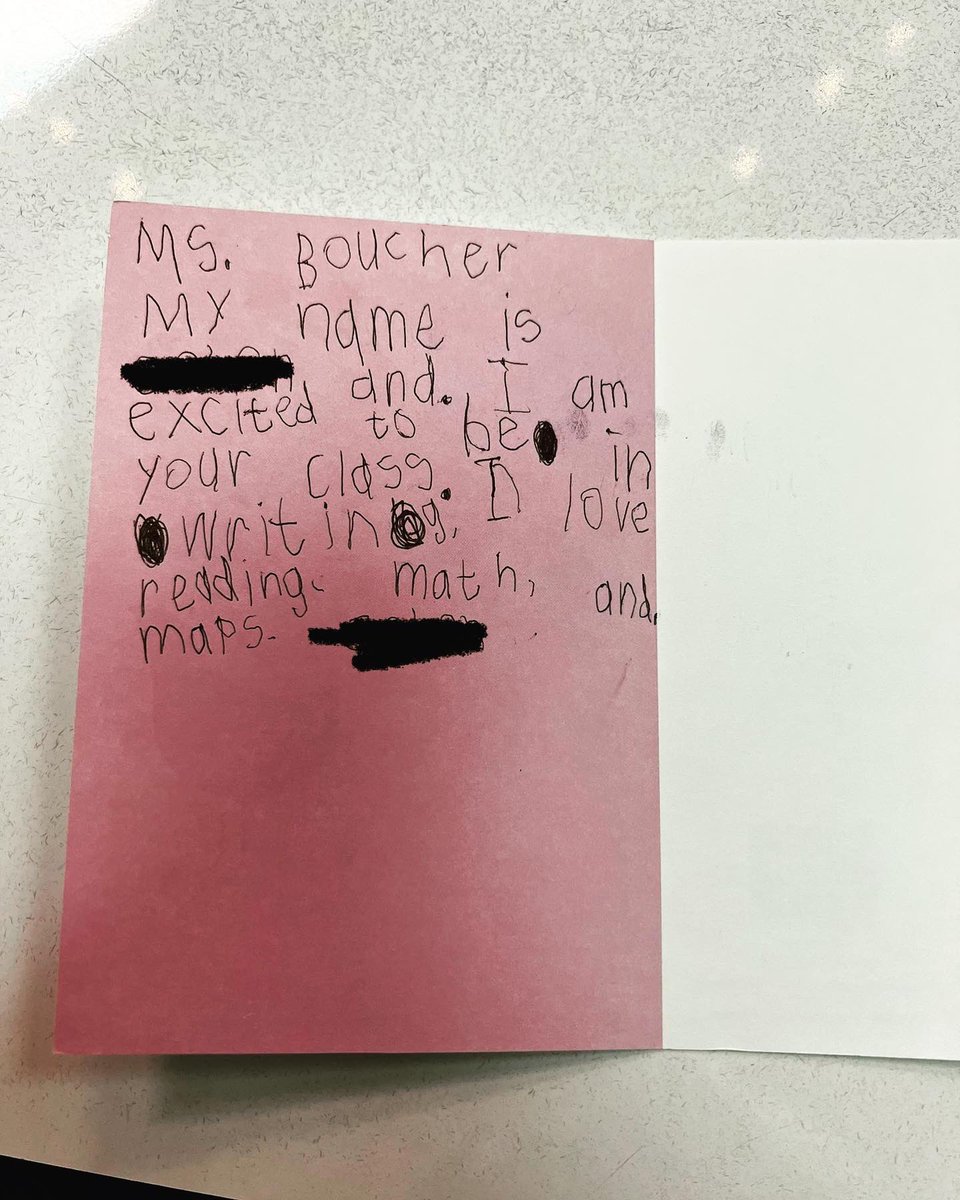 MissBoucher1's tweet photo. Open house was a lot of fun! I have a great team and one of my firsties gave me the cutest cards!! https://t.co/9IgytUTpL9
