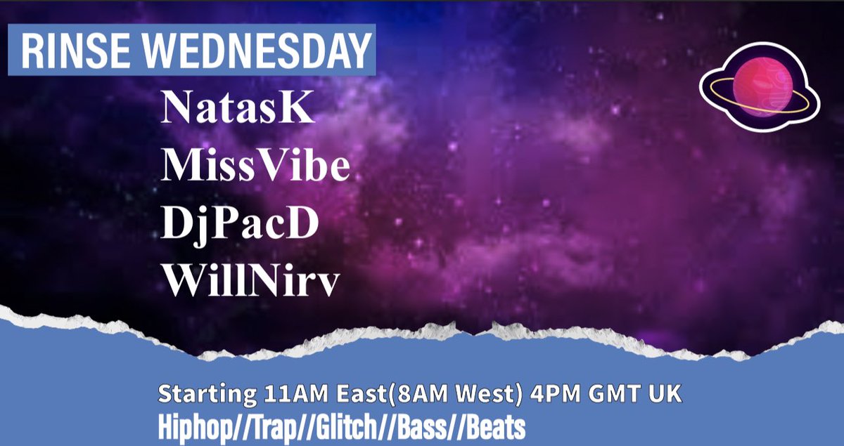NATASK814's tweet photo. https://t.co/x7rDtgNIWi catch me leading off 11AM eastern (8Am west coast) 4pm gmt uk #rinsewednesday https://t.co/UPfErDDJOW