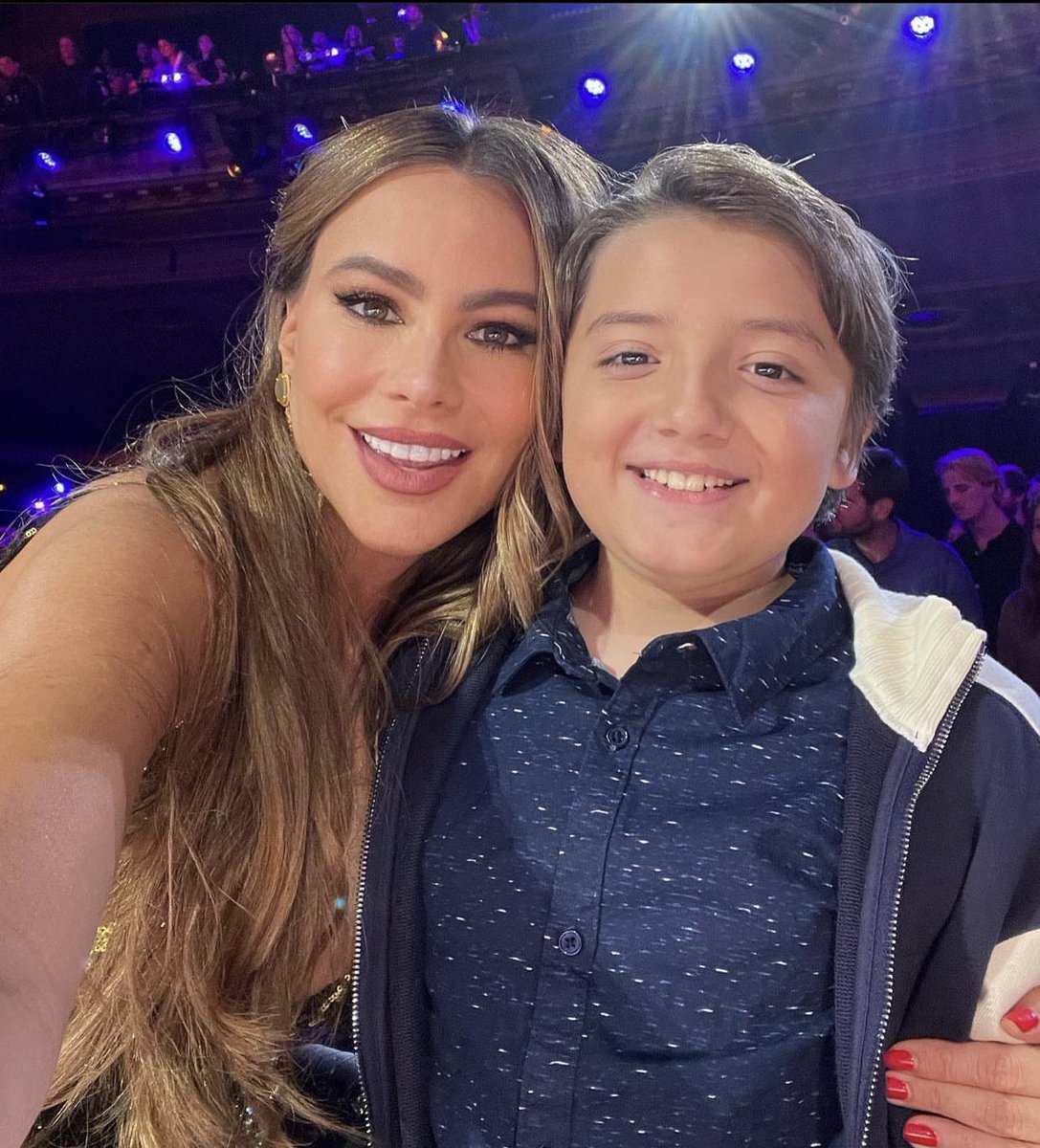 Love when my TV sons visit me at #AGT ❤️❤️❤️❤️ He’s so big now