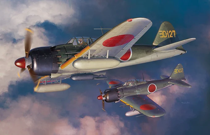 #飛行機左斜め下選手権 零戦六二&銀河 