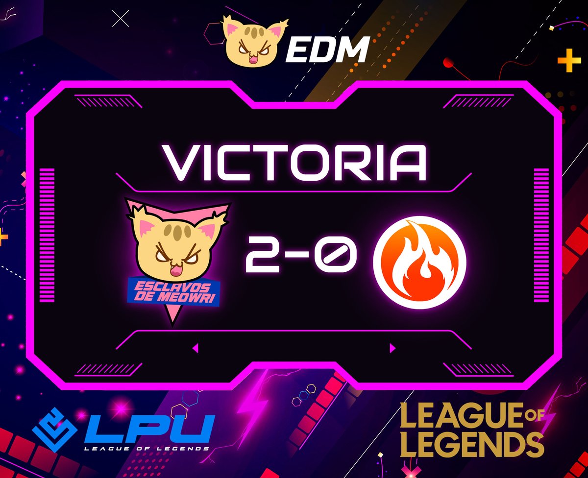 EDM_esports's tweet photo. Nos imponemos 2-0 ante #OnFire en los cuartos de final de la #LPU!
GG #GoEDM 😼
@FUFVeSports https://t.co/gjGmN1mcBF