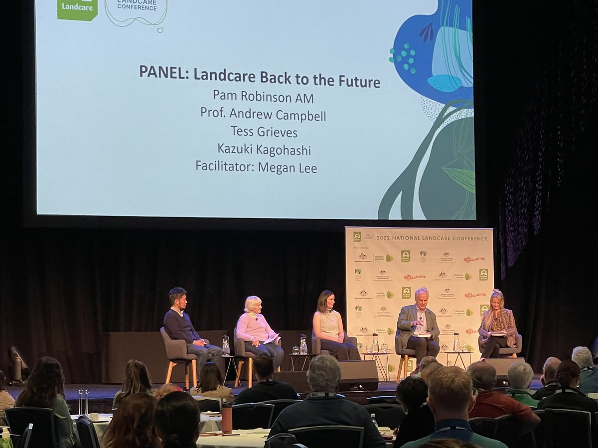 Jono_Regen's tweet photo. Great start to #LandcareConf22 with opening presentation by Prof. Mark Howden and the panel session highlighting the impacts of Landcare in its 30+ year history @LandcareAust https://t.co/qjGF8EkTwX
