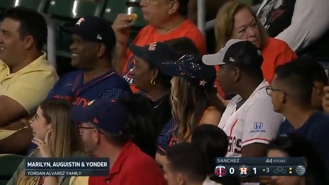 MLB on X: Tonight is the first time that Yordan Alvarez's family
