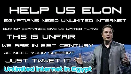 mossuha's tweet photo. @elonmusk @elonmusk
#انترنت_غير_محدود_في_مصر https://t.co/hhOFtTQc33