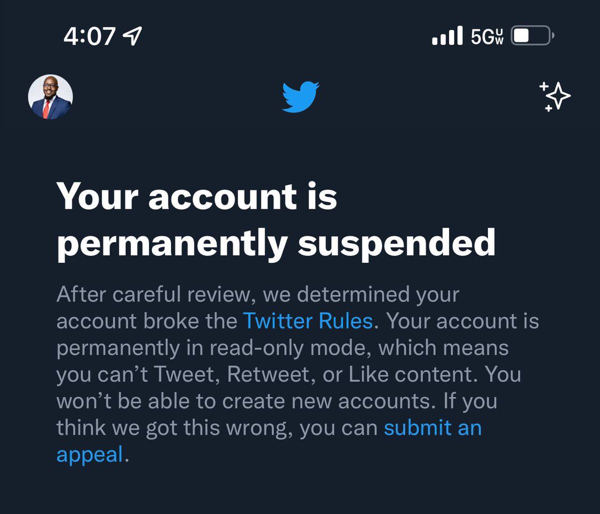 Yesterday on the eve of FL's primary elections, Twitter suspended my account permanently without warning or reason. This is election interference, bordering on criminality. (1/3)
