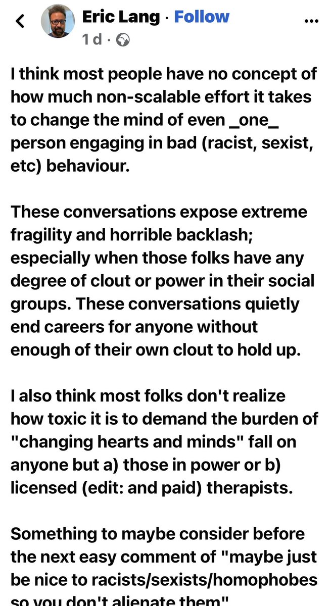 melanieander3y's tweet photo. The man who called women βnon menβ now on Facebook talking about how can you change someoneβs sexist behaviour. He needs to look at himself #ericlang https://t.co/it8BCqjgPR