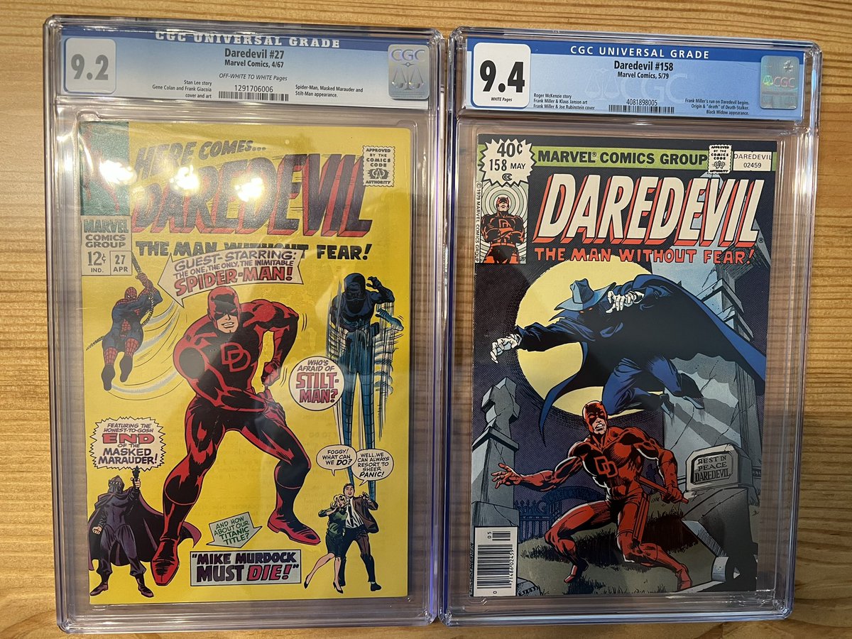 EssRy57's tweet photo. Got some nice Daredevil slabs as my birthday present from my wife 😁 #DDcomic https://t.co/DG0GHEW5HD