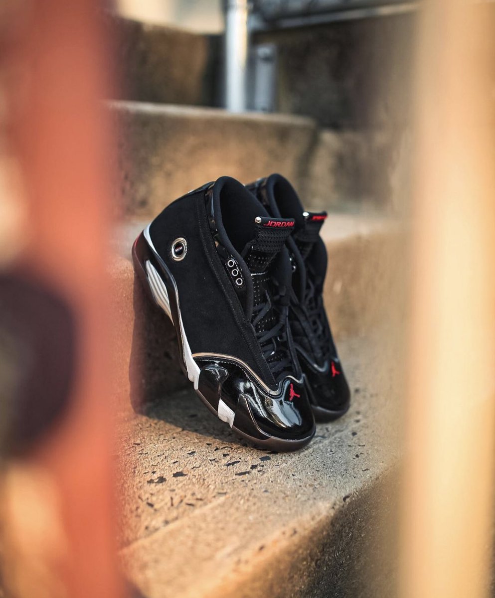 nicekicks's tweet photo. Patent toes on Jayson Tatum’s (@jaytatum0) Air Jordan 14 PE 👀🔥 https://t.co/UbnhauIRoN