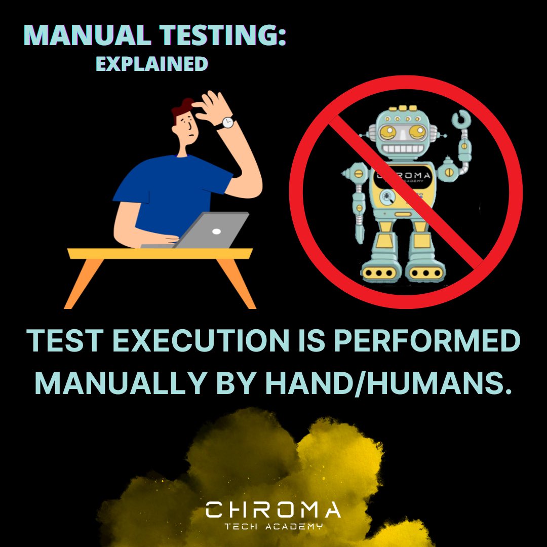 ChromaTechAcad's tweet photo. While our primary focus is Automation Testing, it’s important to have an understanding of Manual Testing as well👩‍💻🚫🤖

See the slides below for more info!

#chromatechacademy #ITlife #softwaretesting #codingbootcamp #workfromhome #qa #qatester #coding #learntocode https://t.co/QeitBqlqyW