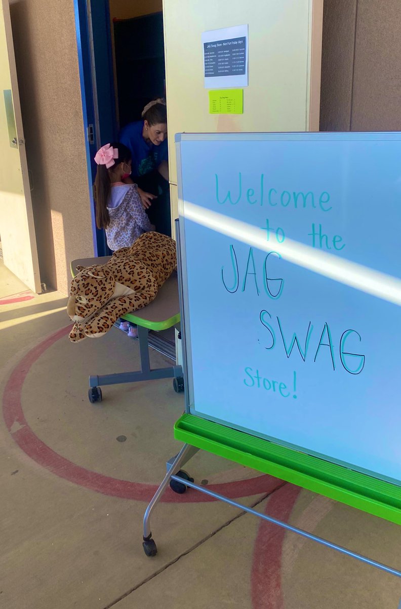 MsClarisaFlores's tweet photo. Our 1st grade students proactive choices are leading them to earn jag bucks to use at the Jag Swag store ☺️ we love this! #JMAjags #BurtonProud https://t.co/3Mf9XzmOoO