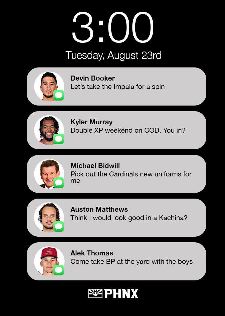 PHNX_Sports's tweet photo. You can only answer one message… Who are you texting back? https://t.co/mEDjmILUFk