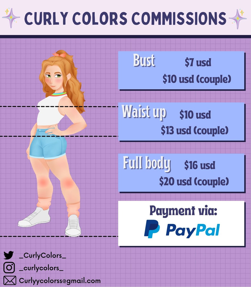 _CurlyColors_'s tweet photo. 💜✨COMISIONES ABIERTAS✨💜

-Info y pedidos al DM. 
-Se mantendra contacto con quien compre la comision para el proceso. 

Se agradecen los Rt's, ayudarian mucho a que se difunda. ♡ https://t.co/D15GMNIvhg
