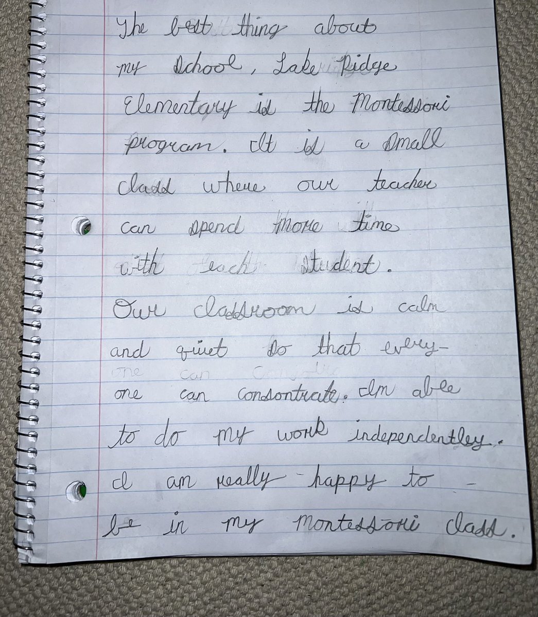 Today’s journal prompt asked scholars to answer the question: What do you like best about your school? This was one third grader’s response.