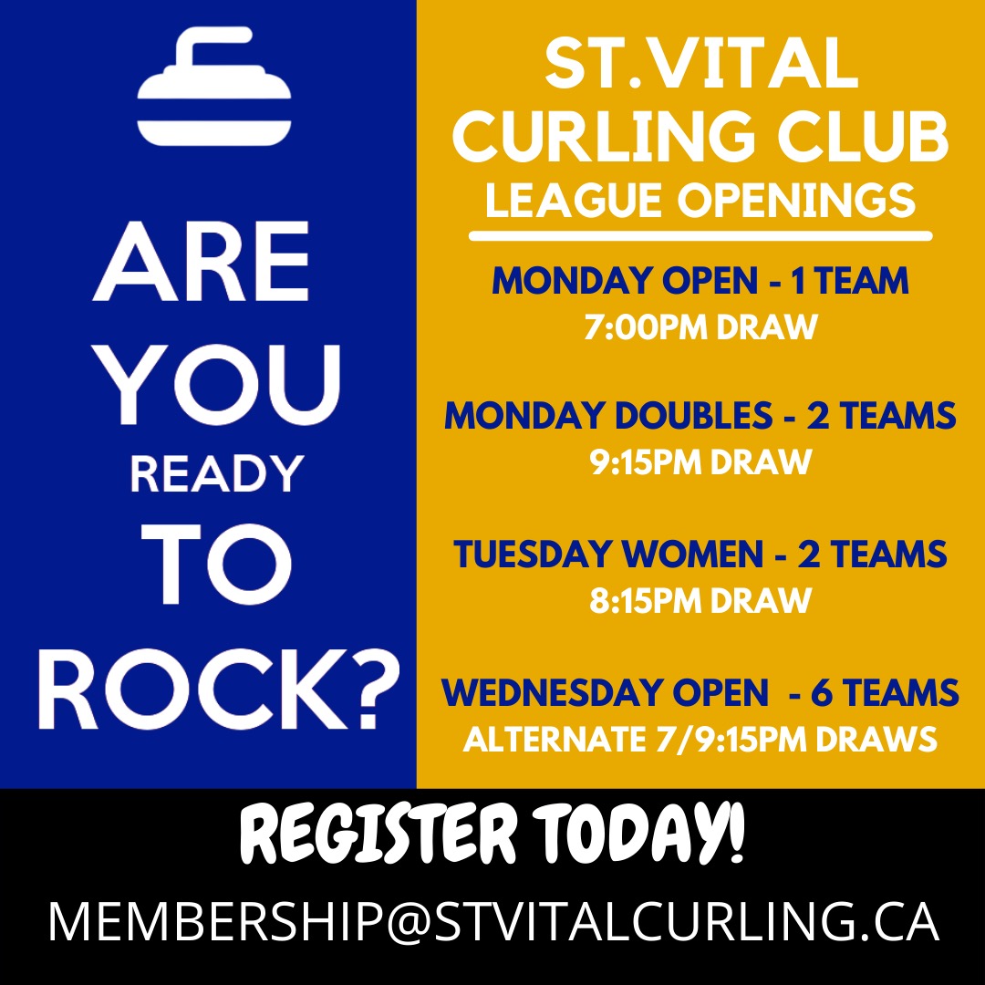 stvitalcc's tweet photo. Come out and join us this fall - we have a few league spots left available! #curlingisfun https://t.co/EL1Sa5xmGF