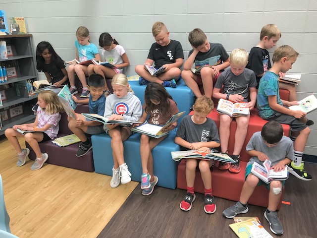 Thanks again to our PTA for adding to our LLC soft seating! Our students loved trying it out during their first LLC visit of the school year! #backtoschool #YourCommunitySchools
