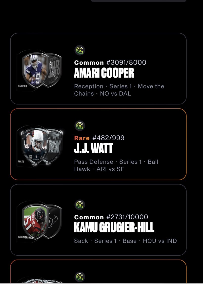 EquitiesWard's tweet photo. @AlexNFLAllDay Average pack, but better luck than my previous packs always getting the lowest EV https://t.co/ewGsV2HddB