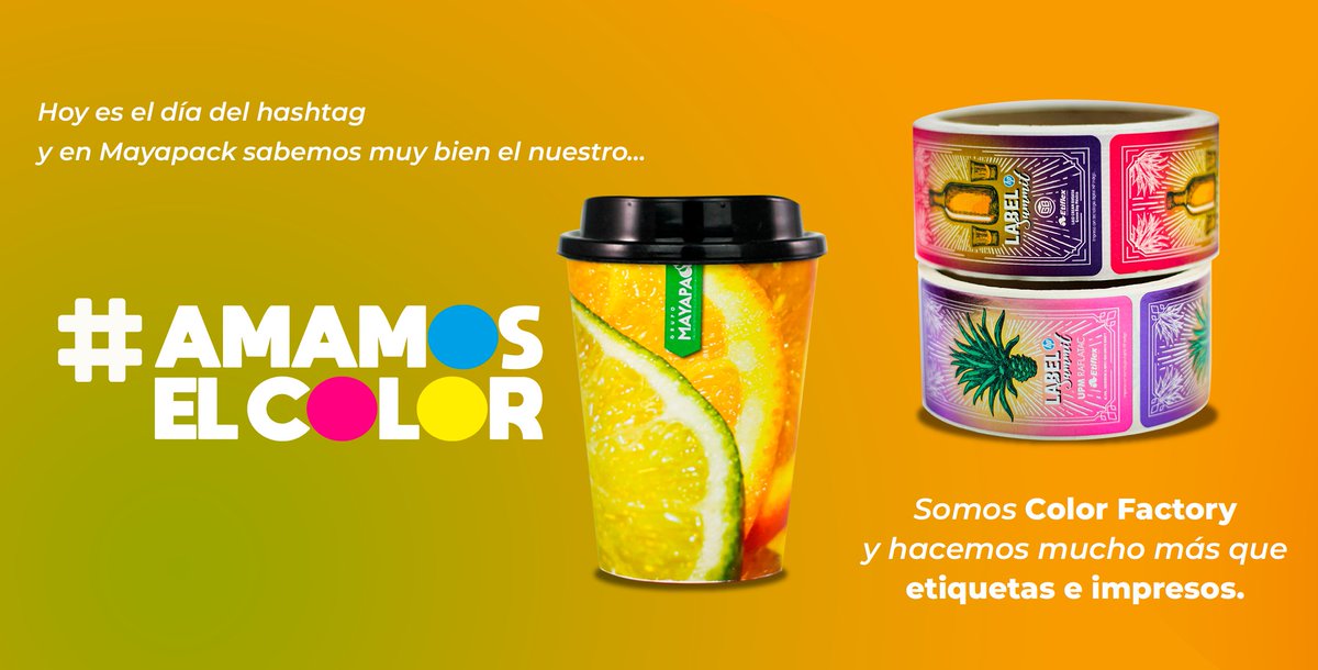 GrupoMayapack's tweet photo. Hoy es el día del Hashtag y en Mayapack sabemos muy bien el nuestro #AmamosElColor ❤💛💚💙 https://t.co/mRZHSPCQBk