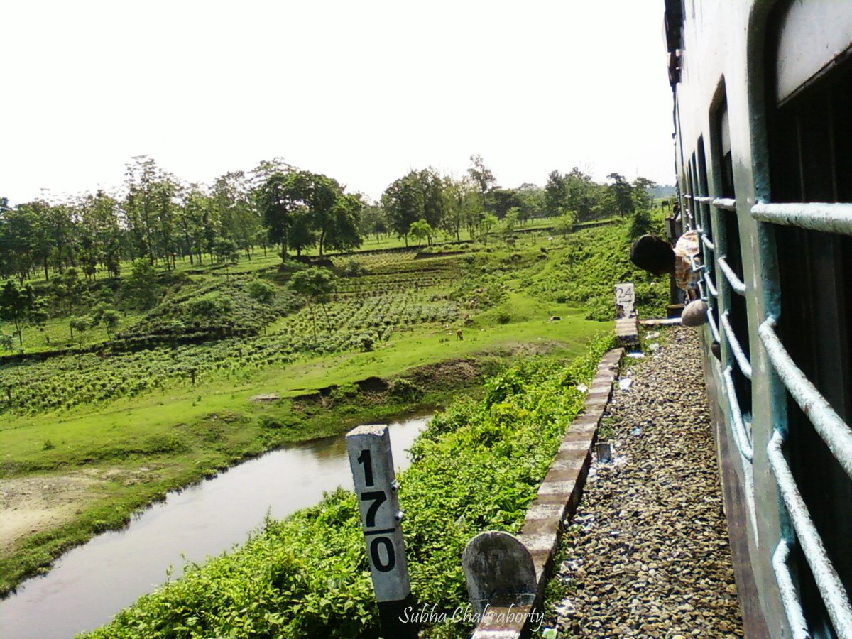 Subha_20002's tweet photo. Each kid has special feelings for trains, a kid peeping out of an emergency window of a SL coach of 13147 #UttarbangaExpress during obstructionless single line days (2010) of #NorthEastFrontierRailway 
P.S.- Please avoid such stunts while the train is running.
@NFR_Enthusiasts https://t.co/jqZ589ClB7