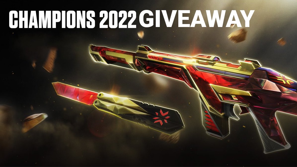 Valorant Updates (@valorantupdated) on Twitter photo New CHAMPIONS 2022 Bundle Giveaway🥳
To Enter:
1- Like & RT
2- Follow us <a href="/ValorantUpdated/">Valorant Updates</a>
3- Subscribe to us on YT: bit.ly/3deMxnk
Winners will be announced in 5 days. winner will claim prize with PayPal.
#VALORANT New CHAMPIONS 2022 Bundle Giveaway🥳
To Enter:
1- Like & RT
2- Follow us <a href="/ValorantUpdated/">Valorant Updates</a>
3- Subscribe to us on YT: bit.ly/3deMxnk
Winners will be announced in 5 days. winner will claim prize with PayPal.
#VALORANT