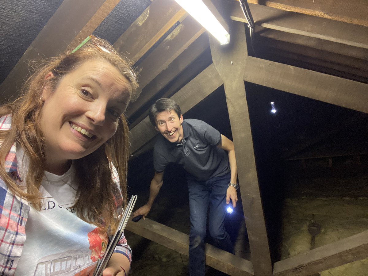 QI-ing at <a href="/Emmanuel_Lboro/">EmmanuelLoughborough</a> in <a href="/leicestercofe/">Diocese of Leicester</a> this week with <a href="/simonjdbird/">Simon Bird</a> . We love a roof void.