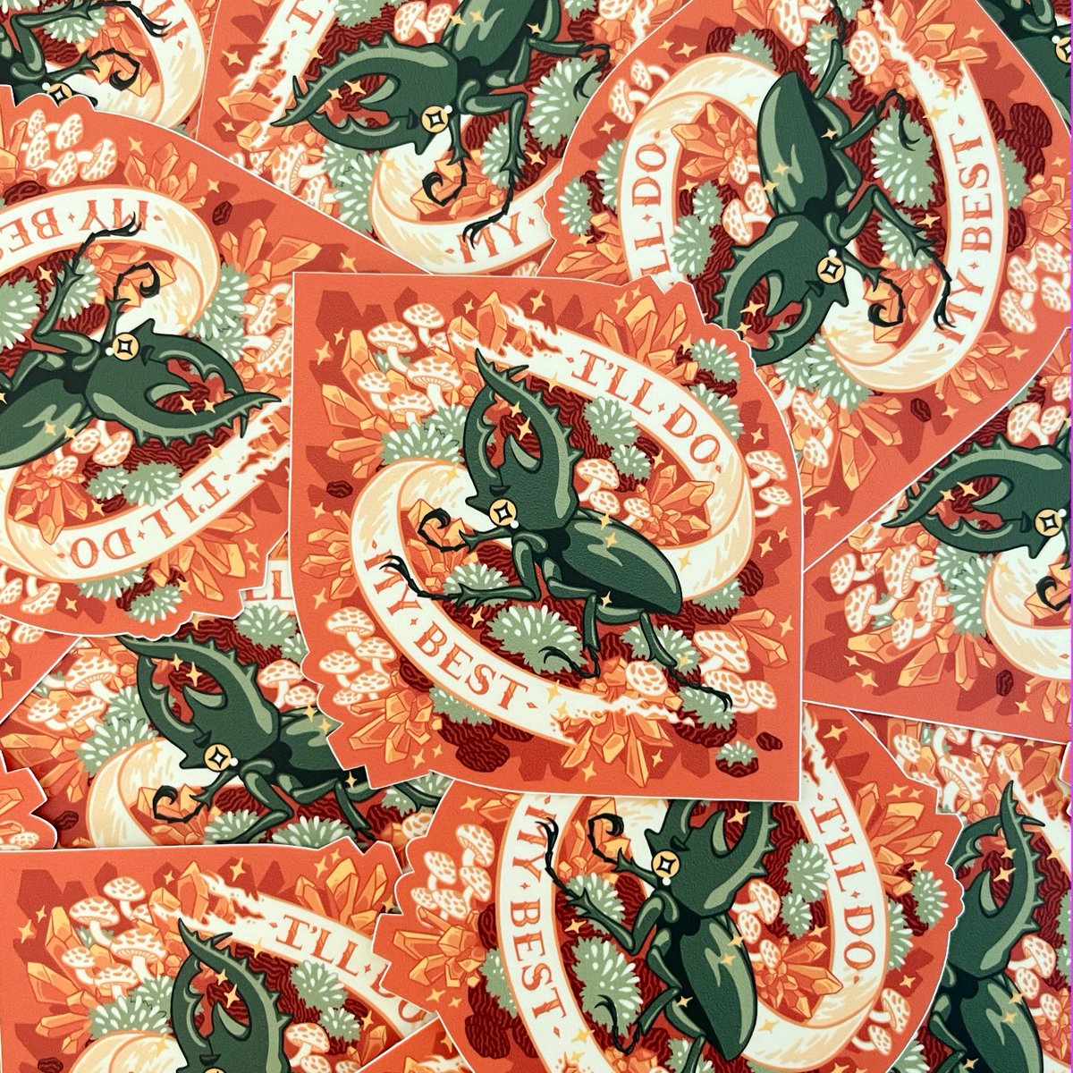 The <a href="/dragondames/">DRAGONDAMES IS NOW "LEGENDLARKPOD"</a> summer mail has arrived! It's a Slake quote sticker, designed by yours truly! I'm excited to show it off, you can snag one at damesanddragons.store!