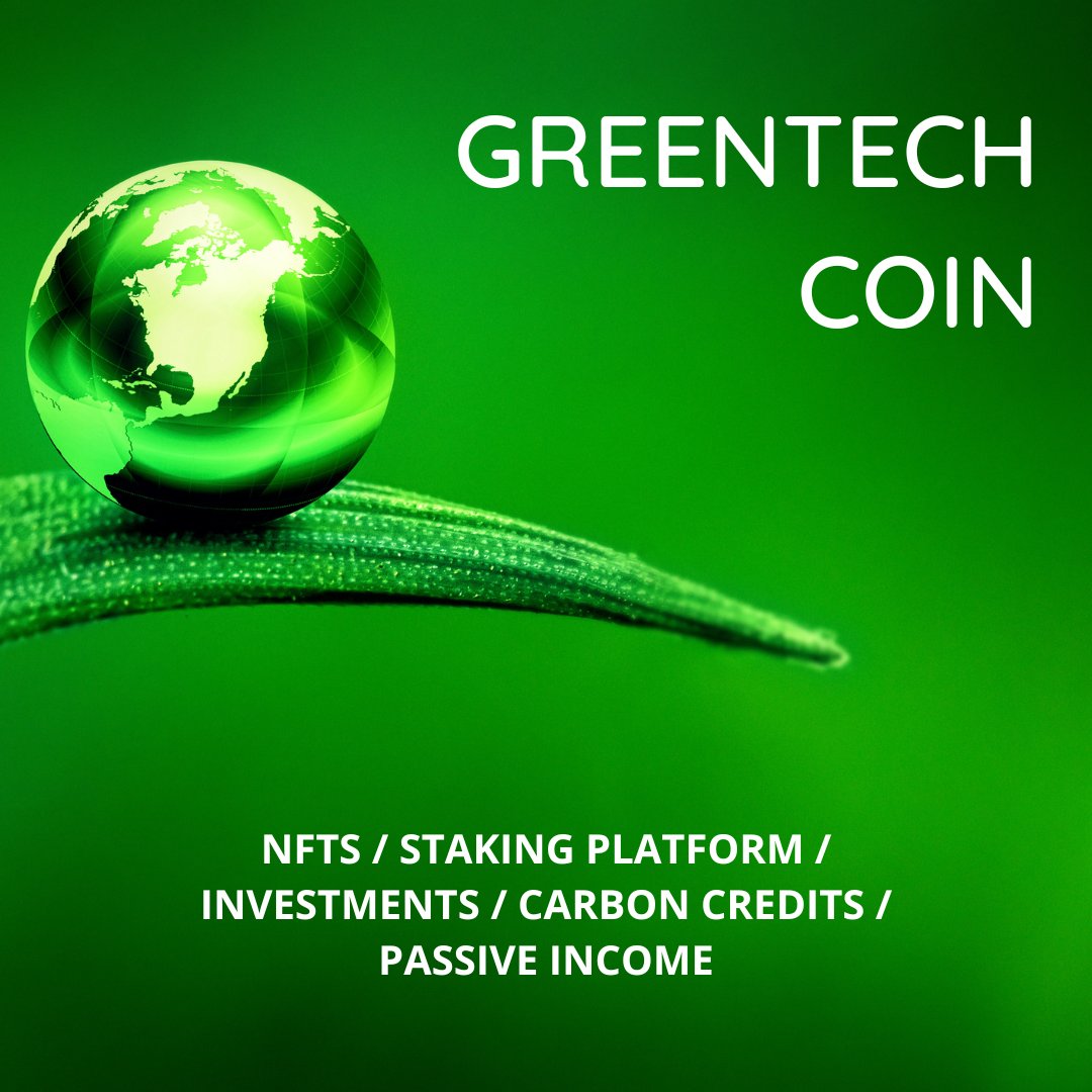 Gtechcoin's tweet photo. NFTS / STAKING PLATFORM / INVESTMENTS / CARBON CREDITS / PASSIVE INCOME
All this in a single project where you, in addition to profiting in different ways, will be helping the environment, and the preservation of nature.
#staking #nft #platform #greentechcoin #nature https://t.co/unRzpxKqXW