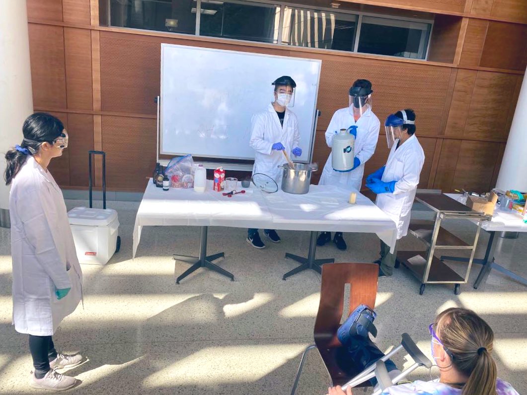 Our <a href="/wsu_acs/">ACS Wayne State</a> is getting #FestiFall ready! Today, they did a session of liquid nitrogen ice cream training under the watchful eyes of advisor, <a href="/SueWhite889/">Sue White</a> and #wsuchemistry staff member, Naresh Venneti. 🙂