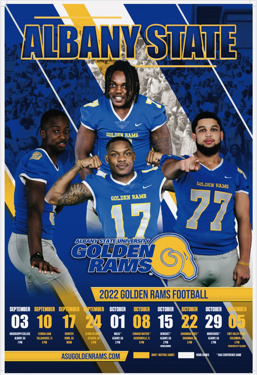2022 Golden Rams “Schedule Posters” … #GoGoldBleedBlue