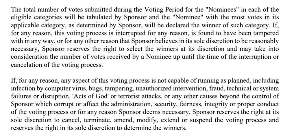 Army_Connect's tweet photo. "Sponsor reserves the right to select the winners at its discretion." - VMA

Plz vote as much as you can using as many available accounts as possible 🙏. Create more if able.

Once again, VOTE SMARTLY. You know what to do. 

📌 https://t.co/NgBmaW3YHX https://t.co/McGOrQSrWw