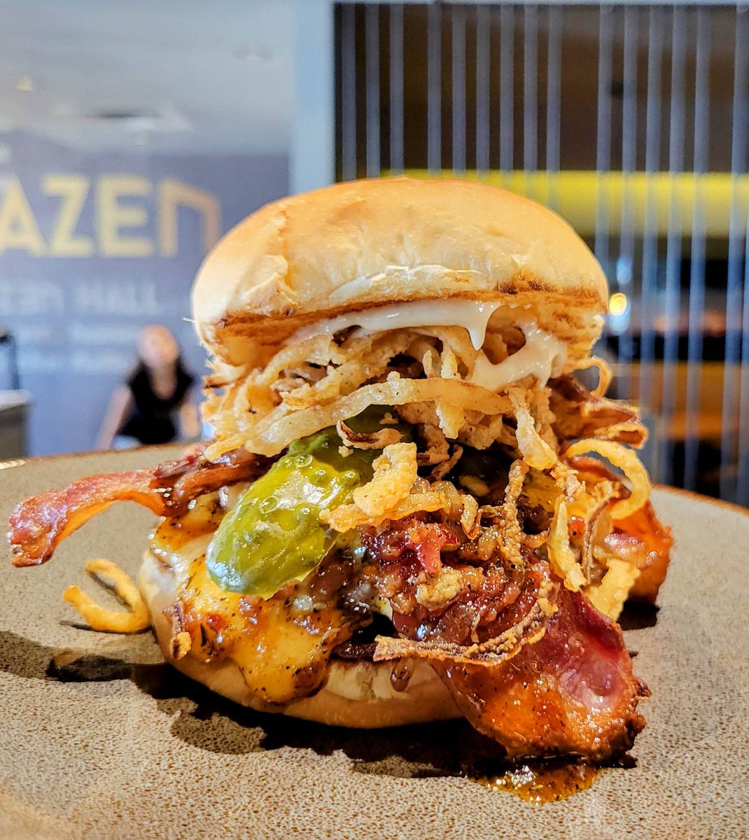 kkopansky's tweet photo. The Beiken Kiki Burger
We took a bacon cheeseburger and poured all of our burger passion into it to make it a legendary Brazen Burger. @LeBurgerWeek #leburger #burgerwars https://t.co/6SRuZ5zefg