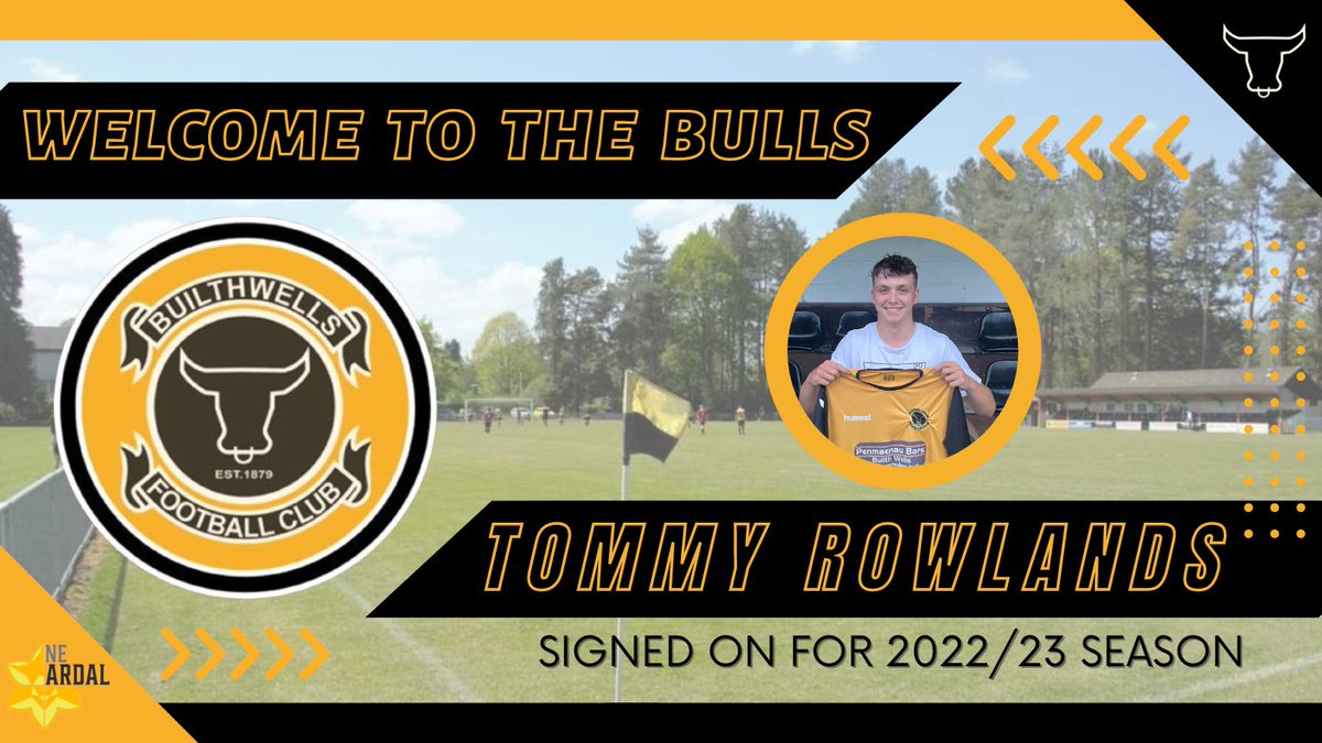 BuilthWellsFC's tweet photo. New Signing | We are delighted to announce our latest signing @tommyrowlands9 who has agreed to be a Bull for the 2022/23 season.

We look forward to watching Tommy in the Orange &amp; Black!

Thank you to @LlaniTownfc for helping us get this over the line so efficiently. 👍

🐂 🟠⚫️ https://t.co/SxzAmGnGdI
