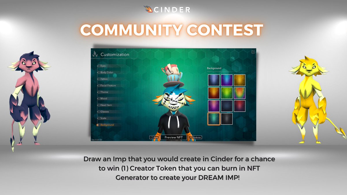 CinderNFT's tweet photo. Community Contest: Draw an Imp that you’d create in #NFT Generator to enter a raffle for a chance to win Creator Token AND create your Dream Imp in Cinder!

To enter a raffle: 
1️⃣Comment below 
2️⃣RT this tweet 
3️⃣Tag @CinderNFT so we can see your submission!

LETS GET CREATIVE!🖌️ https://t.co/FP0ATldErk