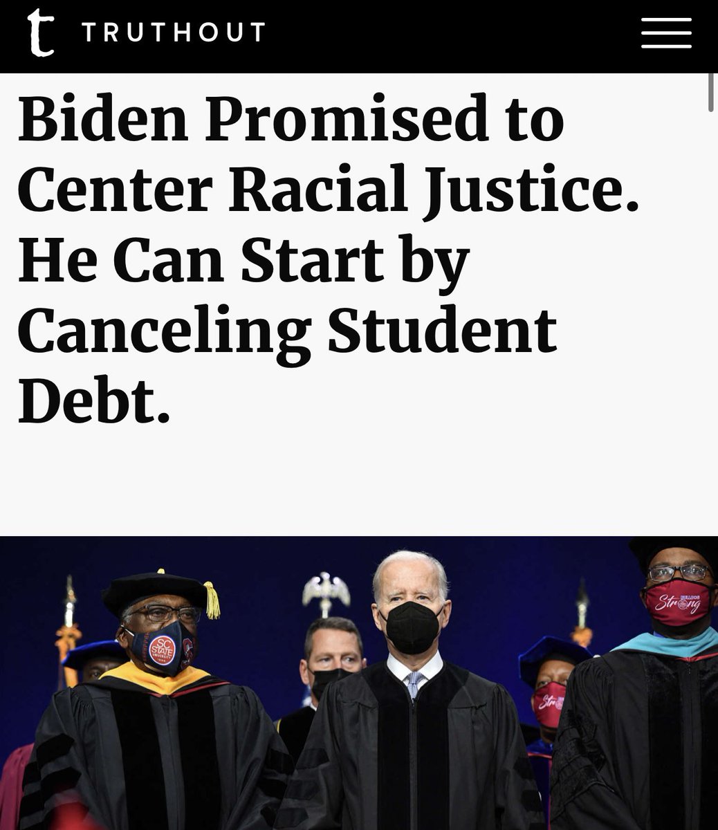 Roots_Action's tweet photo. Joe Biden promised to center racial justice. Falling short on student debt cancellation isn’t it.
Once payments are turned back on, Black & brown folks will be disproportionately impacted. Student loan debt cancellation is racial justice. #CancelStudentDebt #WithoutStudentDebt https://t.co/pBBgOp6vuh