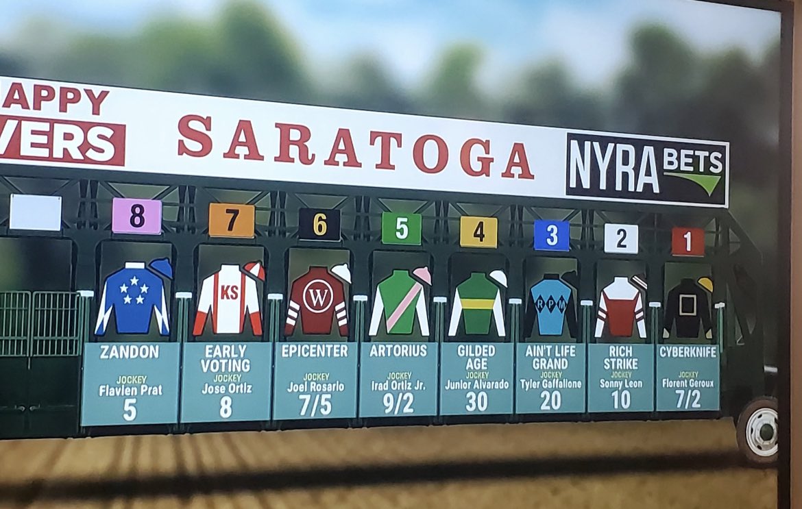 TRAVERS FIELD!!!

The ice cold TRIFECTA will be……???

IF YOU RETWEET THIS AND POST THE WINNING ICE-COLD TRIFECTA I’ll send YOU a GiddyUpBets t-shirt