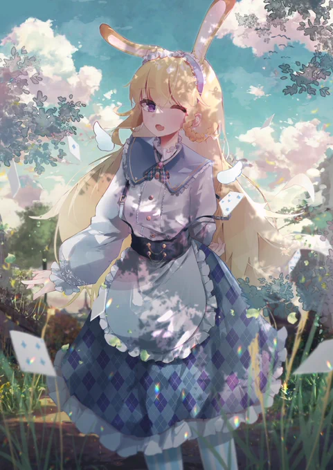 midjourny君に背景描いてもらって描いた!(かなり加筆したけど…) 
