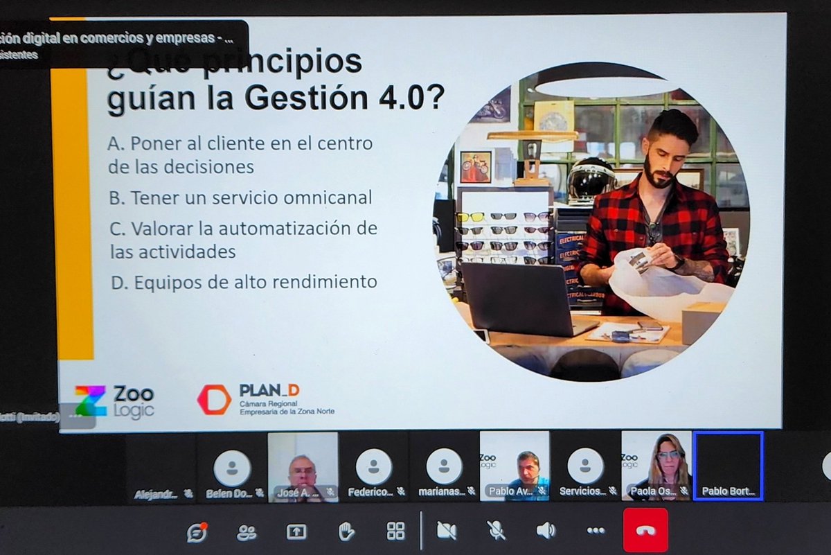 👉🏽 Finalizamos la capacitación "Transformación digital en comercios y empresas."
Herramientas accesibles y óptimas en una jornada muy valiosa. 
Una gran empresa argentina que con más de 6000 clientes da competitividad a las pymes. 
Gracias <a href="/zoologicarg/">Zoo Logic</a> ‼️‼️‼️
👏🏼👏🏼👏🏼