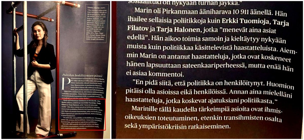 keijomedia's tweet photo. Marin ~7v sitten: "En pidä siitä, että politiikka on henkilöitynyt. Huomion pitäisi olla asioissa eikä henkilöissä. Annan aina mielelläni haastatteluja, jotka koskevat ajatuksiani politiikasta."

Jokainen on joskus ollut nuori, hölmö, idealisti. ☺️ https://t.co/goh01azwfE