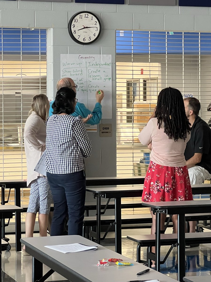 michele_vinnie's tweet photo. We enjoyed preservice today with our middle school math teachers! Note: The key is not to prioritize whats on your schedule, but to schedule your priorities. They are ready to roll! #BigRocks1st @cbaird_math @pnazareth2 @alynn_math @tchrleslie @CarolQu90431435 #HCSMath https://t.co/iBiY1A90d7