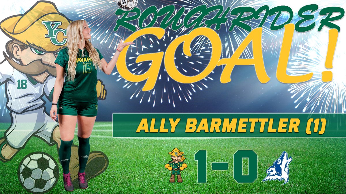 Yavapai_WSOC's tweet photo. Five minutes in and Ally Barmettler has scored the first goal of the season followed by a goal from @emmaa1varez and the Roughriders lead 2-0 🔥🔥

📊&amp;📺: https://t.co/sRBkCR7ZHc

#GoRiders https://t.co/0ZhrJV6VkL