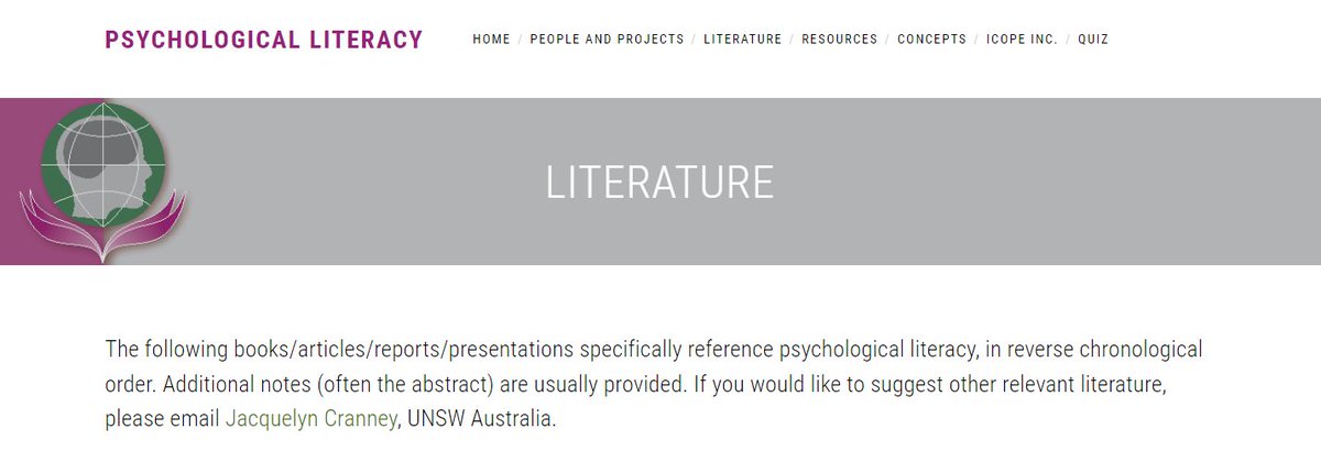 ausplat's tweet photo. π’Check out this comprehensive list of 'psychological literacy' references.
We thank @jackycranney for updating this list π, with a welcomed diversity of papers over the past year have been added.
https://t.co/yqbHcN4GOy
#psychliteracy #psycheducation https://t.co/ajXDSlusu0