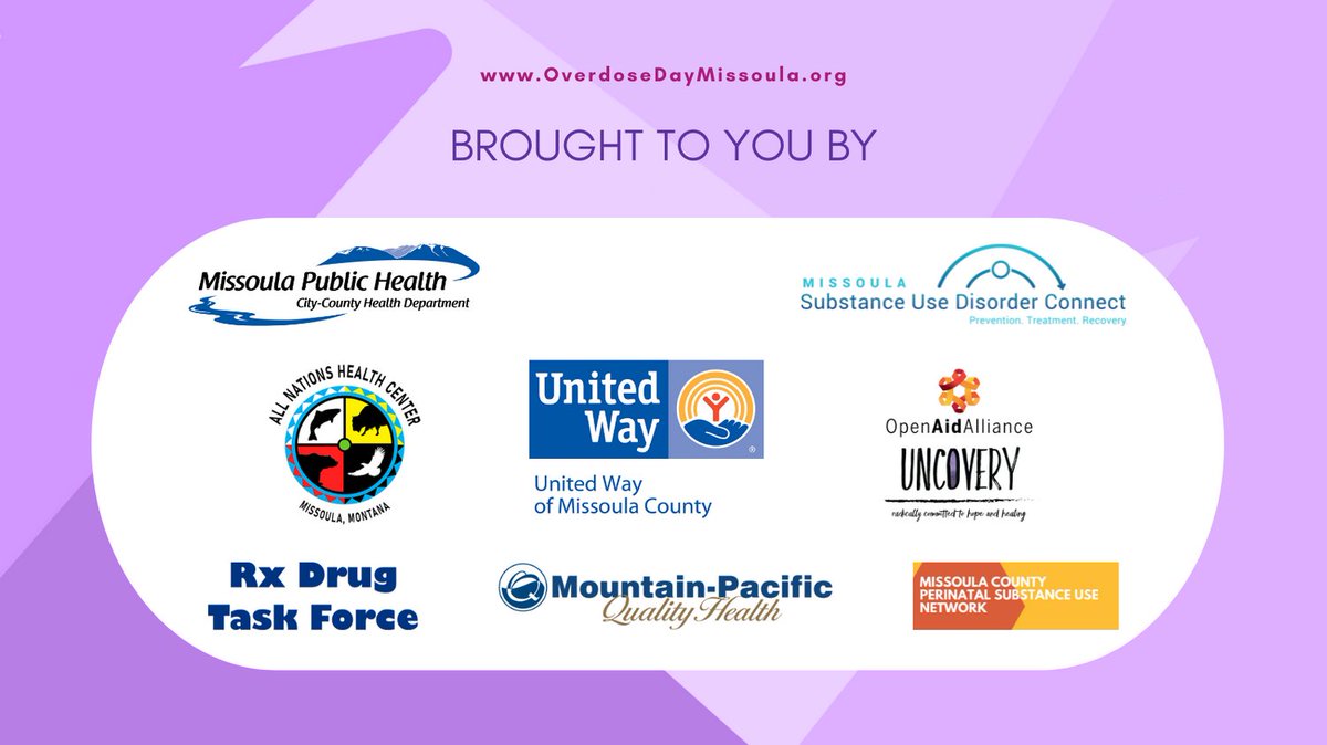 August 31 is International Overdose Awareness Day. These are the events planned in Missoula.  Go to our website for full details: missoulaunitedway.org/overdose-day-e… #IOAD2022 #EndOverdose #OverdoseAware #OADMissoula2022 <a href="/overdoseday/">International Overdose Awareness Day</a>