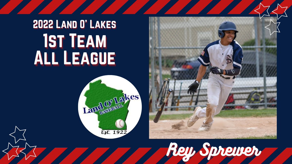 BlueSoxWI's tweet photo. @BlueSoxWI is proud to announce that @SprewerReyshawn has been voted 2022 @LandOLakesWI 𝟭𝘀𝘁 𝗧𝗲𝗮𝗺 𝗔𝗹𝗹 𝗟𝗲𝗮𝗴𝘂𝗲! Congrats, Rey!

#Baseball #SoxBall #LakesBall https://t.co/i5swK5oC0u