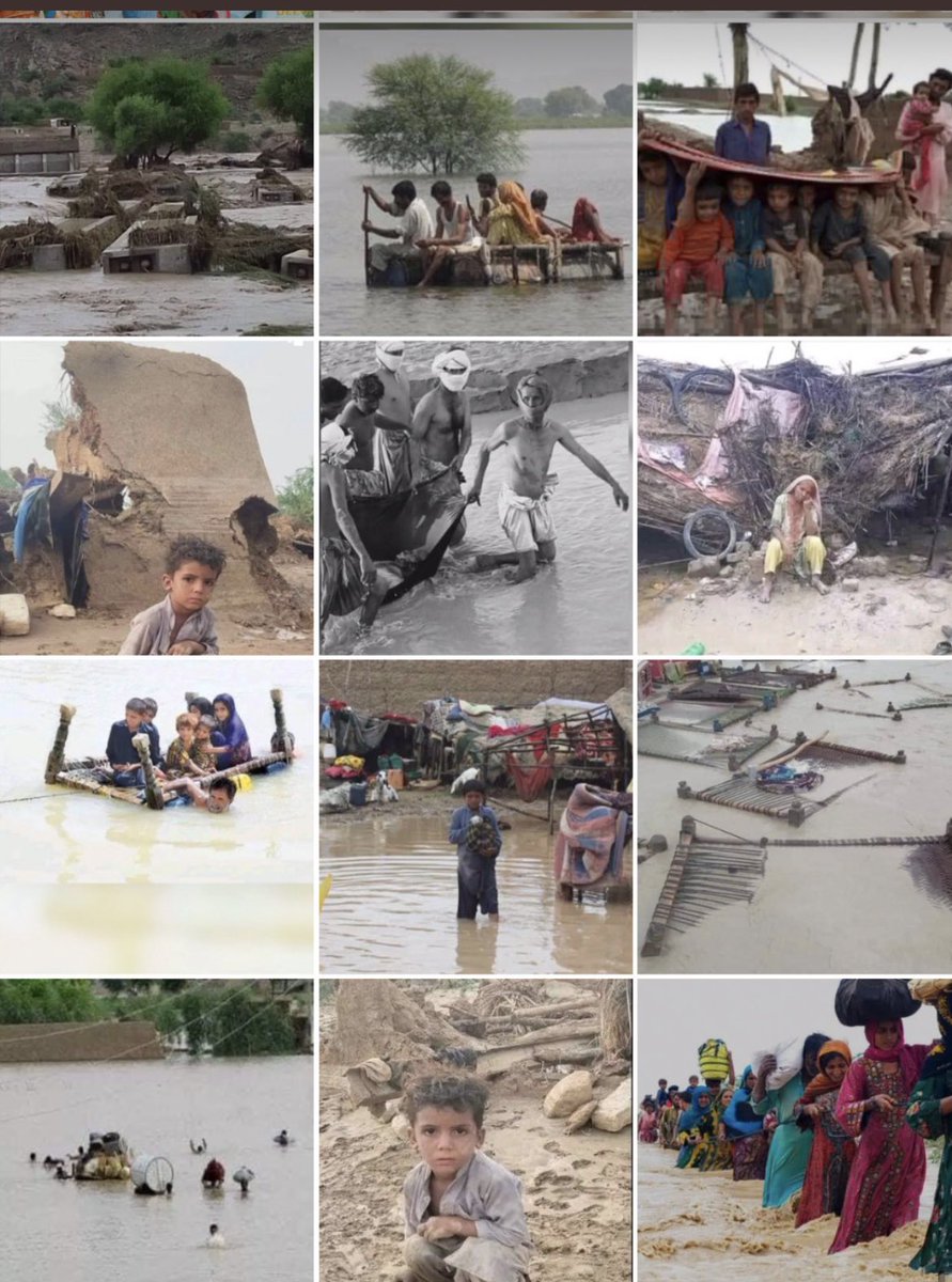 یا اللّه رحم 
Sindh,Balochistan &amp; some regions of KP have been drowned Many are dead, hundreds are injured and engulfed into pressure of flood. No management team is there to help them out but they are retrieving themselves from this disaster.
#Sindhfloods 
#balochistanfloods